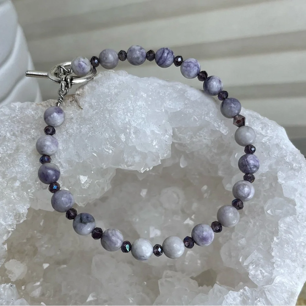 Purple Howlite Bracelet - Picture 5 of 10